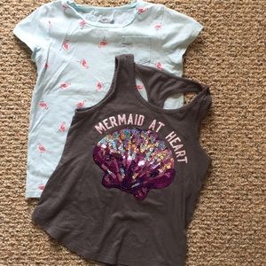 Two Girls summer tops Justice and Oshkosh